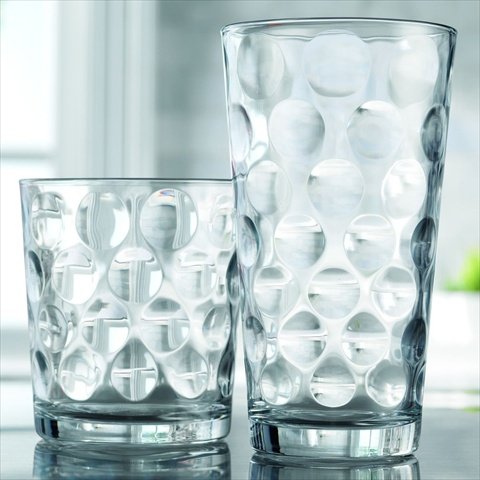 Home Essentials 8835 Set Of 844; Eclipse 17 Oz Highball And 13 Oz Double Old Fashioned Glasses #TOP20