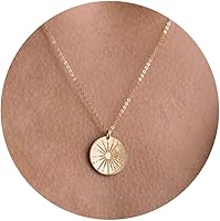 VRIUA 14K Gold Plated Dainty Necklace for Women - Italian Horn, Star of David, Butterfly, Sun, Lotus, Sports Charms Everyday Jewelry