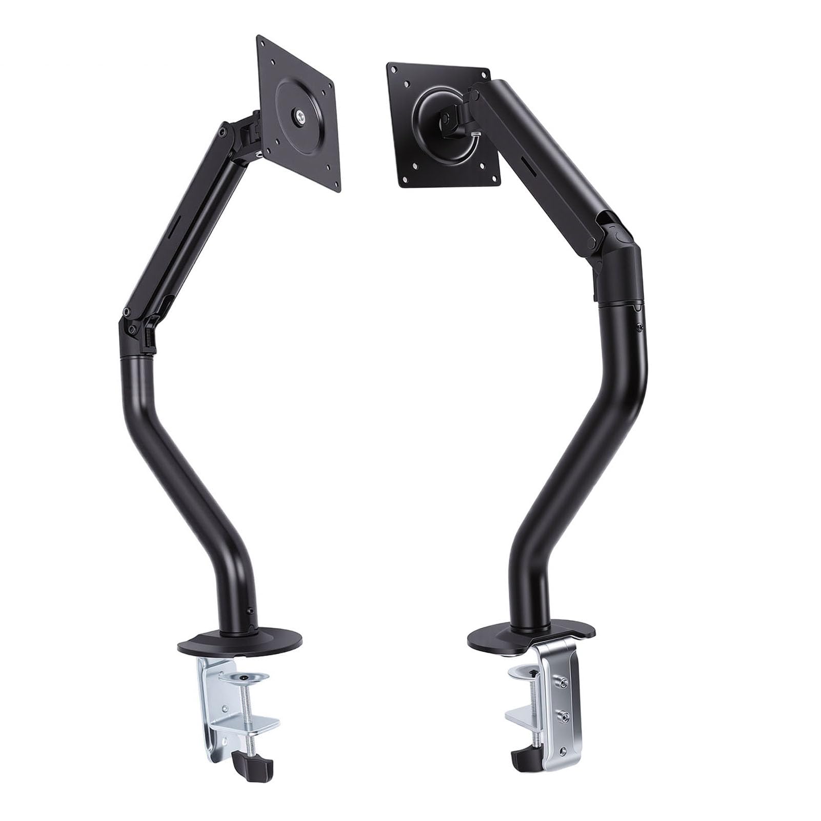 Bewinner Braccio Pneumatico da Scrivania per Computer Supporto per Monitor Meccanico Salvaspazio Regolabile Multi-angolo per Scrivania, Supporto per Braccio in Acciaio Resistente e PP Supporta