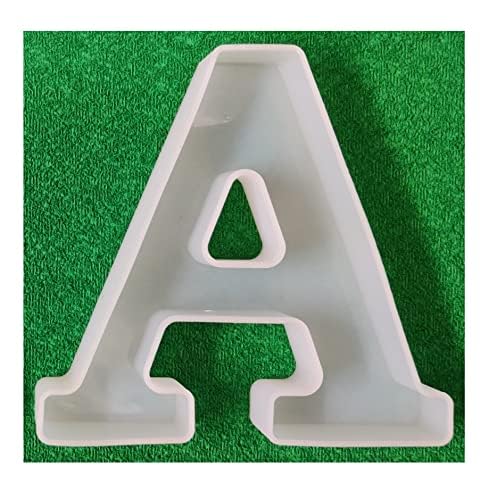 ? Resin Art Silicone Individual Alphabet Moulds, Epoxy Resin Art with Mold for Beginners Alphabet Mould -4 inch White. (Alphabet -A)
