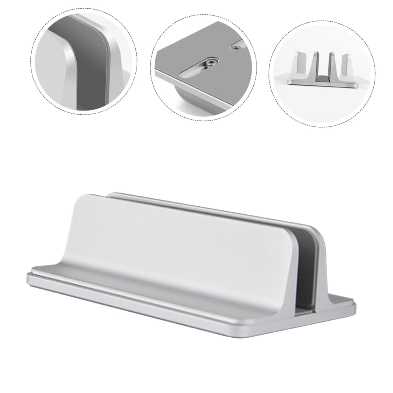 SHINEOFI Soporte Vertical De Aluminio para Laptop Base Estable y Duradera para Escritorio para Refrigeración y Organización De Portátiles