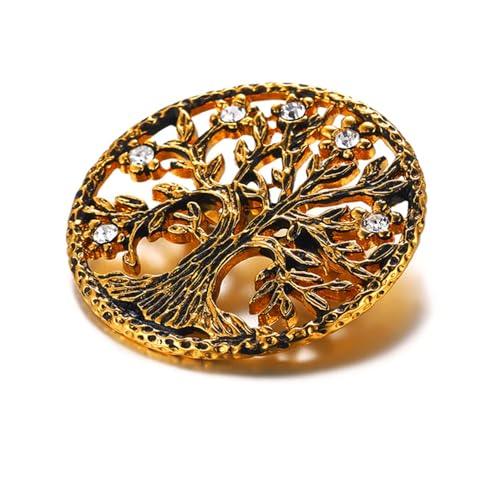 Image of U7 Brooches Jewelry for Women Men, Stainless Steel 18K Gold Plated Classic Feather /Flower /Tree of Life /Custom Photo /Breast Cancer Awareness Pink Ribbion Brooches and Pins for Wedding Dress or Party