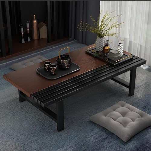 Table basse style japonais bois salon table à thé moderne rectangulaire - 3