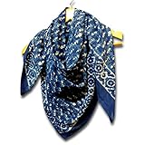 Large Cotton Scarfs for Women Lightweight Soft Sheer Neck Scarf, Head Scarf, Block Print Dabu Summer...