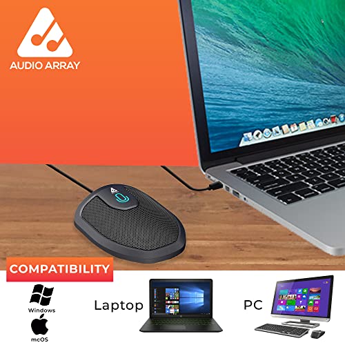 Audio Array AM-C28 USB Plug & Play Conference Microphone | Omni Directional Pickup Upto 3M | Mic Mute Button | No Drivers Condenser USB Type-C | Ideal for Meetings & Video Calling (Not a Speaker) Audio Array AM-C28 USB Plug & Play Conference Microphone | Omni Directional Pickup Upto 3M | Mic Mute Button | No Drivers Condenser USB Type-C | Ideal for Meetings & Video Calling (Not a Speaker)