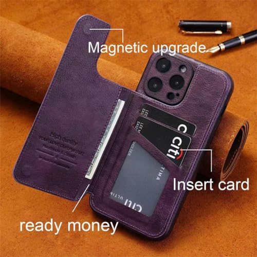 Étui en cuir pour iPhone 11 contre les rayures avec clapet magnétique - 5