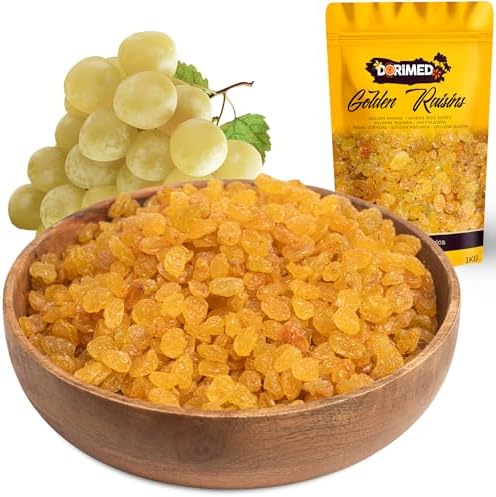 Uvas Pasas Golden Secas 1kg | Sin Azúcar | Pasas Doradas Deshidra...