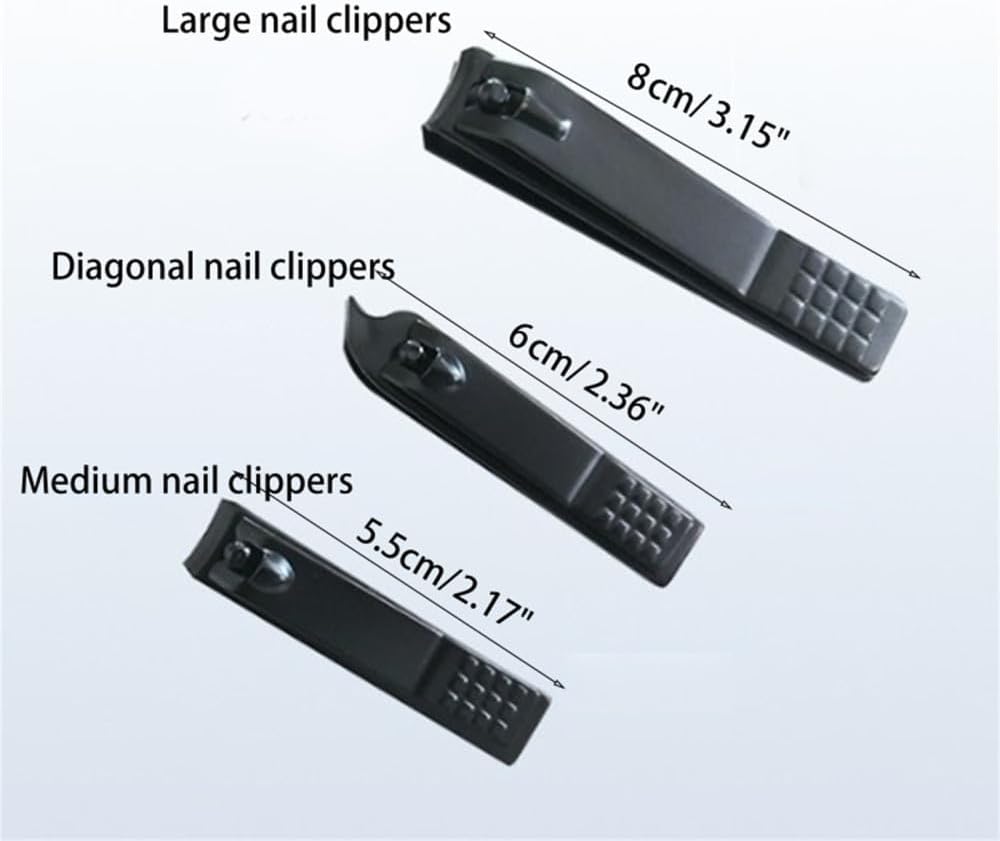 Nail Clippers Pedicure Kit 12/16 Pieces Stainless Steel Manicure Set Grooming Tools with Portable Case,4,A(4)