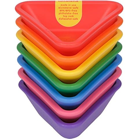 Lollaland - Unbreakable, Toddler Dipping Cup , Microwave Safe, Dishwasher Safe Small, Plastic, Pinch bowl, Sauce Dish, 7 Piece, Condiment Tray Set Cover
