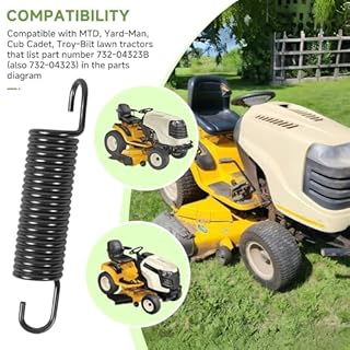 FSuizn Drive Idler Extension Spring 732-04323B, Replaces 732-04323, Compatible with MTD/Yard-Man/Cub Cadet/Troy-Bilt Lawn Tractors