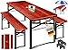 KESSER® Bierzeltgarnitur 3-TLG., Festzeltgarnitur klappbar, Biertisch mit 2 Bierbänken, Gartenmöbel Set Holz, Partygarnitur, Sitzgarnitur, wetterfest, stabil, 170x46x75cm, 12-TLG. Bodenschoner