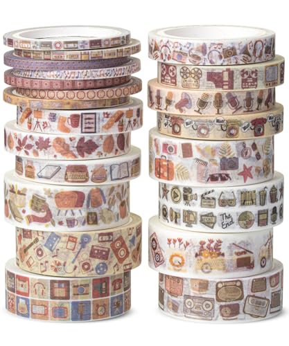 Mr. Pen Washi Tape Set (21 Rolls Nostalgic Theme)
