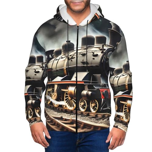 Sweat à capuche homme locomotive : finitions soignées trois saisons