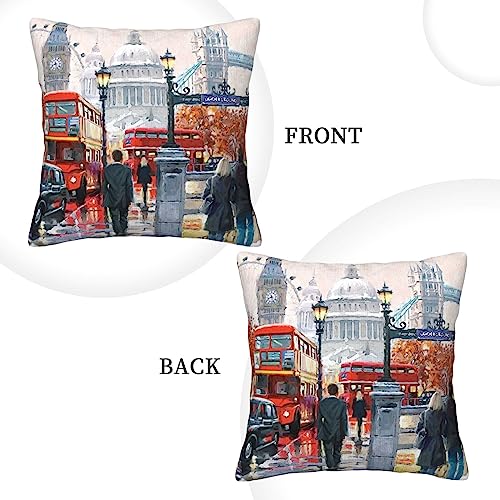 Housses de coussin Londres TOMPPY 40x40 cm pour décoration de canapé et salon
