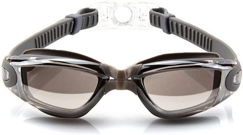 Electroplating Waterproof Anti-Fog Swimwear Glasses Swimming Diving Water Glasses Adjustable Swimming Goggles Ladies Men(C)