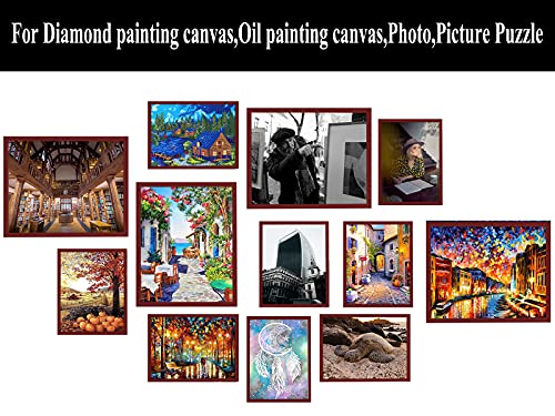 Nohouis Diamond Painting Picture Frames 10X14,For 12 X 16 In/30 X 40Cm 5D Diamond Painting Art Kits Diamond Painting Pictures Or Photos,Red Natural Solid Wood Wall Hanging Picture Frame #TOP6