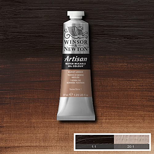 Winsor & Newton Artisan Water Mixable Oil Colour, 1.25-Oz (37Ml), Burnt Umber #TOP2