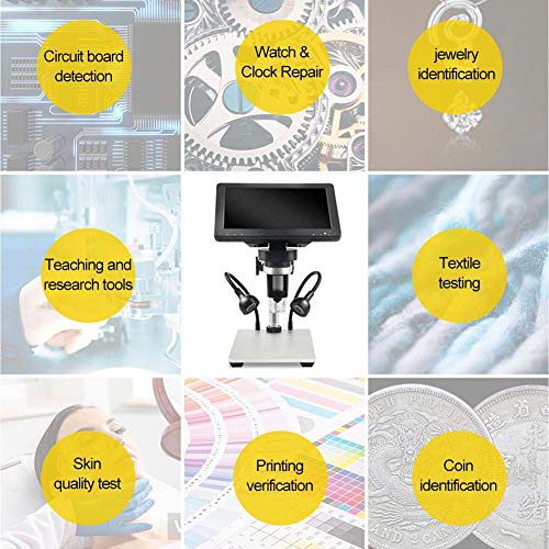 LCD Digital Mikroskop, 7 Zoll 1080P HD Digital Microscope Camera Video Recorder 10X-1200X Vergrößerung Zoom Endoskop Mit… – Bild 7