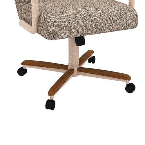 Chromcraft Douglas Swivel Dining Arm Chair In Chestnut And Light Sand (Set Of 2) #TOP3