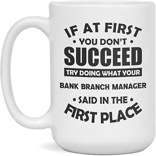 Bank Branch Manager Gift personalized birthday funny Christmas joke, 15-Ounce White