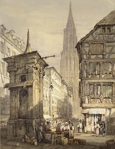 Affiche d'art de Samuel Prout Strasbourg | Tableau mural vintage haut de gamme 60x90cm