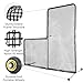 Gagalileo Baseball L-Screen Protective Pitching Net: 7x7FT Portable for Batting Cage Backyard Practice - Coaches Parents Youth Training Beisbol with Wheels