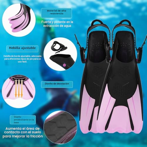 Aletas de natación antideslizantes mizikuu ajustables para evitar rozaduras al nadar en piscina 6