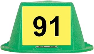 Green Magnetic Car Top Hats (Set of 10), Numbered 91-100 for High Volume Lots