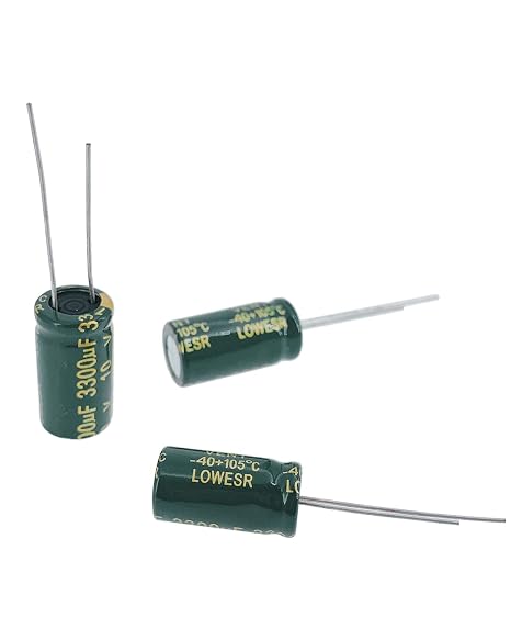 10pcs 10V 3300UF Capacitor 10X20mm(0.39x0.79in) High Frequency Aluminum Electrolytic Capacitors