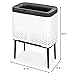 Brabantia Bo Laundry Hamper (White) Removable Laundry Bag 16 Gal, Ventilated Stylish Discreet Dirty Clothes Holder, Flat Back, Anti-Rust Materials for Bathroom Use