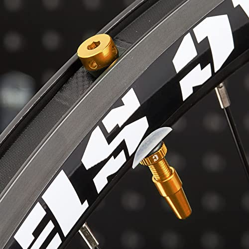 Image of Corki Cycles Tubeless Presta Valve Stem 40 44 55 60 80 100mm with 2PCS Valve Core and 2PCS Remover Tool (Black Red Gold Rainbow)