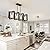 Poroulux Farmhouse Kitchen Island Lighting Black Chandeliers for Dining Room Wooden Island Lights,Industrial Rectangle Light Fixtures Ceiling Hanging (4 Lights)