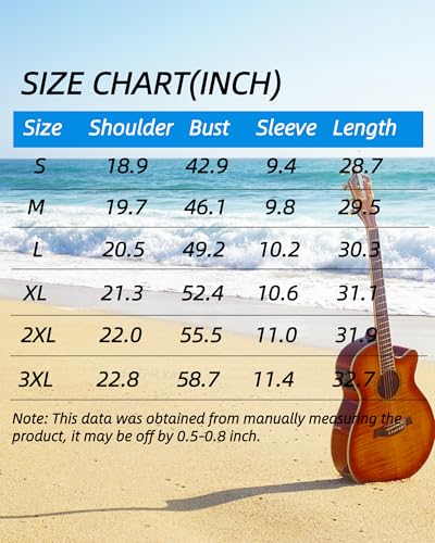 Music Shirts for Men Hawaiian Bowling Vintage Print Short Sleeve Casual Button Down Beach Big Tall Shirt3
