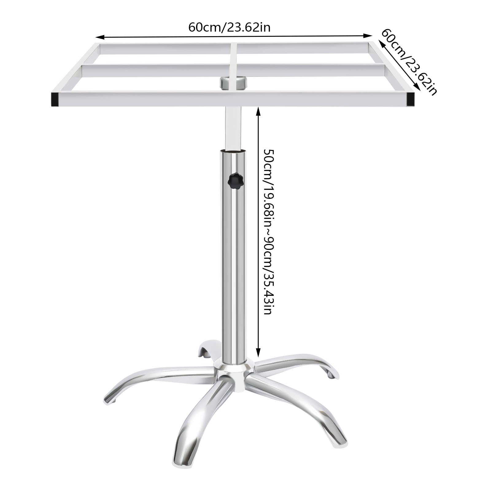 360° Drehteller Lackierständer Höhenverstellbar Edelstahl 60cm | Plattform Ständer