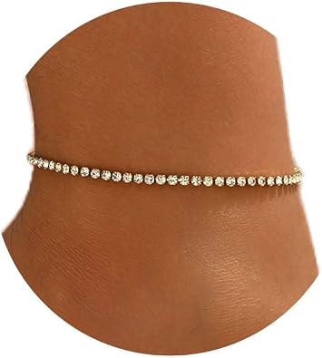 Gold Ankle Bracelets for Women Waterproof Stainless Steel