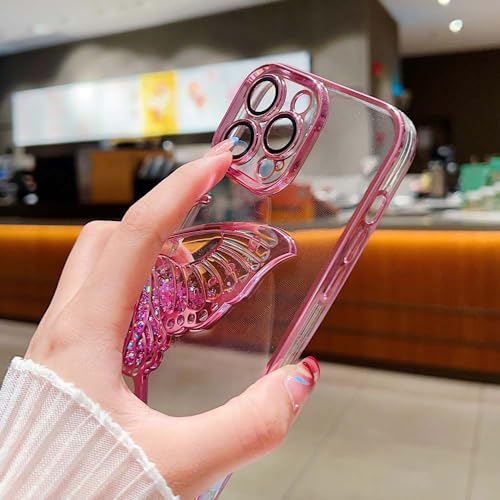 Housse de protection en TPU de placage de luxe ENILSA rose iPhone 13 Pro