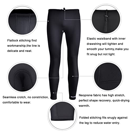 Chaqueta de traje de neopreno para hombre de 3mm con pantalones de 3mm, manga larga, para natación, surf, buceo y snorkel miniatura 6