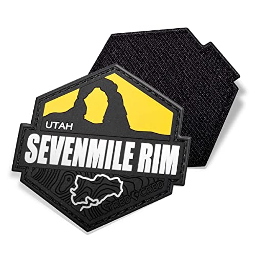 Tred Cred Sevenmile Rim Trail Patch 4x4 Off-Roading Rubber PVC with Hook & Loop Backing