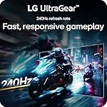 LG 27GR83Q-B 27-inch UltraGear QHD (2560x1440) IPS Gaming Monitor, 240Hz, 1ms, DisplayHDR 400, G-Sync AMD FreeSync Premium, HDMI 2.1 DisplayPort, 4-Pole HP Out DTS GP:X, Tilt/Height/Pivot Stand, Black - Image 3