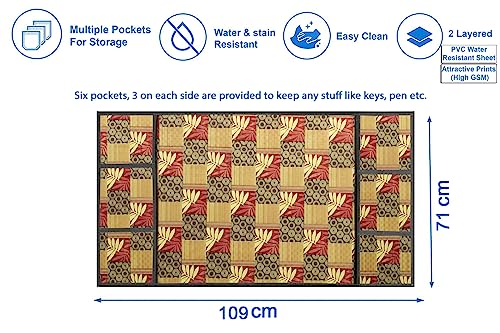 Image of Stylista Refridgerator top Cover Suitable for Samsung RR21C2H25S8 /HL, 189 Liter Fridge, Dimension (WXD) 71x109 CM, Surface Pattern Yellow