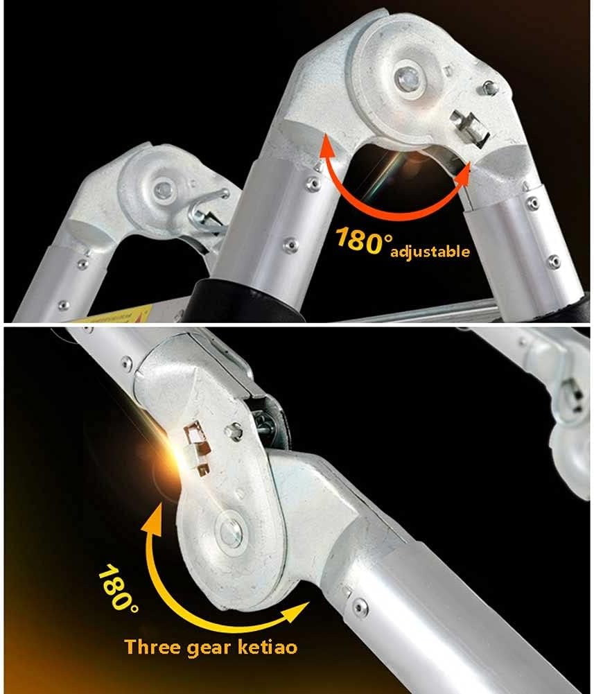Telescoping Extension Ladder,Telescoping Ladder Aluminum Telescoping Ladder,Multi-Purpose Telescopic,Ladder Bottom Rung,for Roof Office Home Household Daily Loft Lighweight Portable