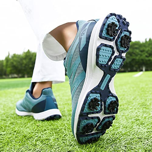 Image of Waterproof Professional Golf Shoes Men Spikes Golf Sneakers Male Outdoor Anti Slip Walking Footwears