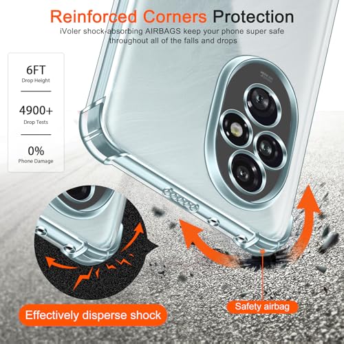 Image of Shockproof Clear Bumper Back Cover Case for Honor 200 5G |360 Degree Soft Transparent Back Cover Case for Honor 200 5G (Transparent)