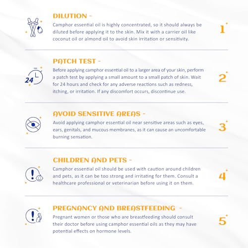 Image of HIQILI 100ML Camphor Essential Oil Pure, 100% Undiluted for Skin, Diffuser, Aromatherapy - 3.38 Fl Oz