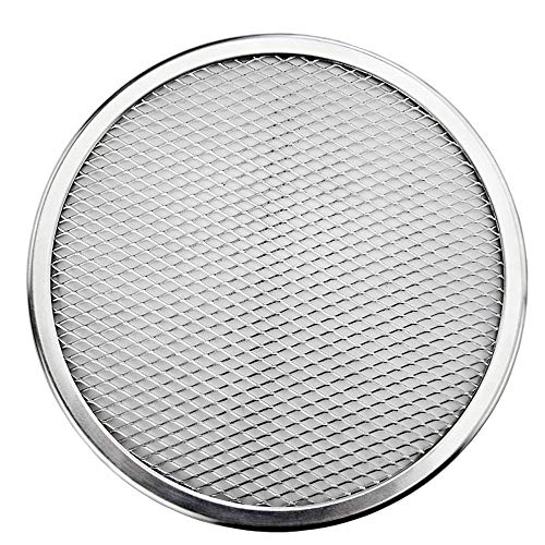 WLKK Malla de la Bandeja de Pizza de 6/7/8/9 Pulgadas, Plato de Hornear de Aluminio sin Costuras para panqueques de Pizza(7 Inch) Cover