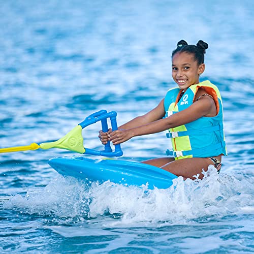 Zup Coast Board All-In-One Kid's Wakeboard With Rope Handle, Trainer Board, Kneeboard And Water Skis For Water Sports, Boating, Yellow #TOP6