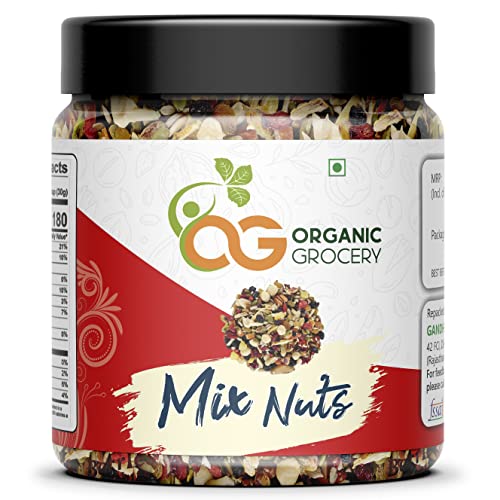 Image of Organic Grocery Almonds | Cashew | Apricot | Green & Black Raisins | Dried Fruit | Amal Candy | Pumpkin, Sunflower & Flax Seed | Nuts and Dry Fruits (100g) - Celebration gift pack hamper