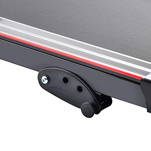 Nishore Esteira elétrica dobrável KRD-JK1609A para casa preta com 3 inclinações manuais