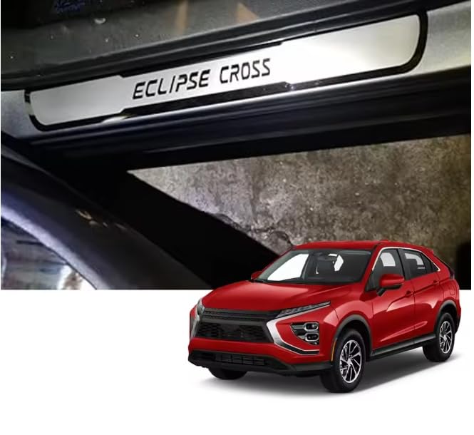 GZBFTDH Auto Parts for Mitsubishi Eclipse Cross 2018-2024 Accessories, Car Door Sill Scuff Plate Protector,Stainless Steel Kick Panels Door Entry Guard Trim Cover