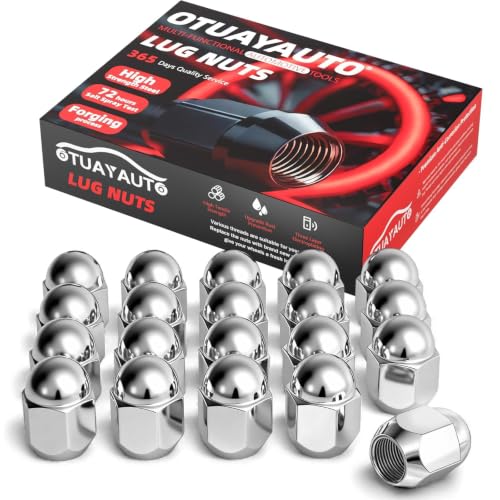 Image of OTUAYAUTO M12x1.25 OEM Lug Nuts, 20PCS Chrome OEM Factory Style Lug Nuts